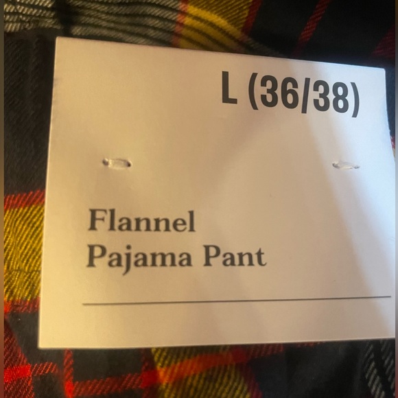 Goodfellow & Co Mens Flannel Pajama Pants Lounge Blue Red Gold Plaid - Picture 5 of 10
